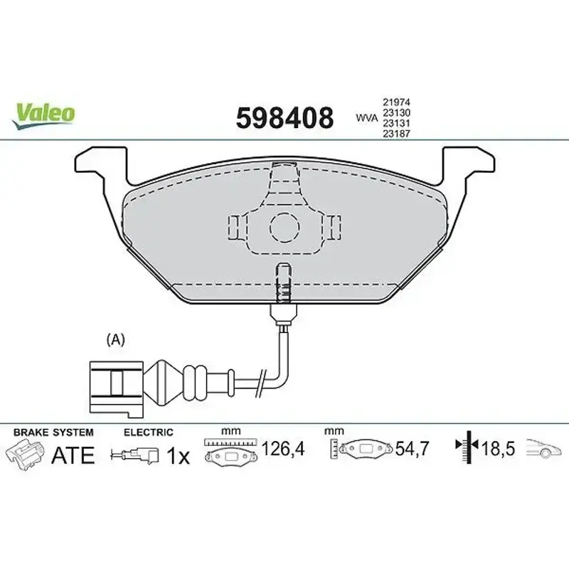 Preț special - VA-598408 Set placute frana,frana disc