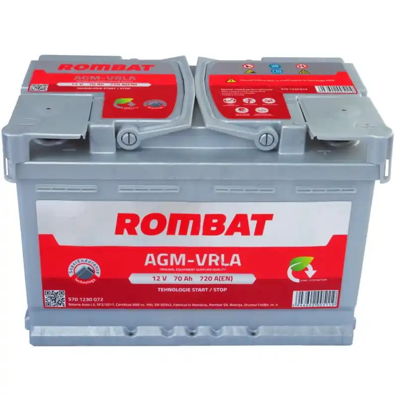 Acumulator Rombat AGM-VRLA 70 Ah Start-Stop | Stoc limitat