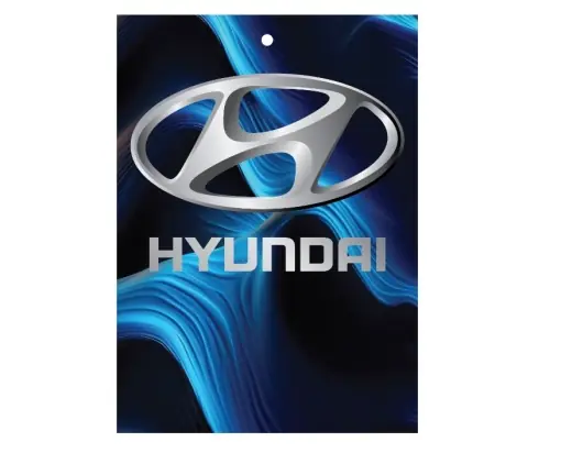 Acum disponibil - Odorizant auto Hyundai 7,5x10 cm, Liliac