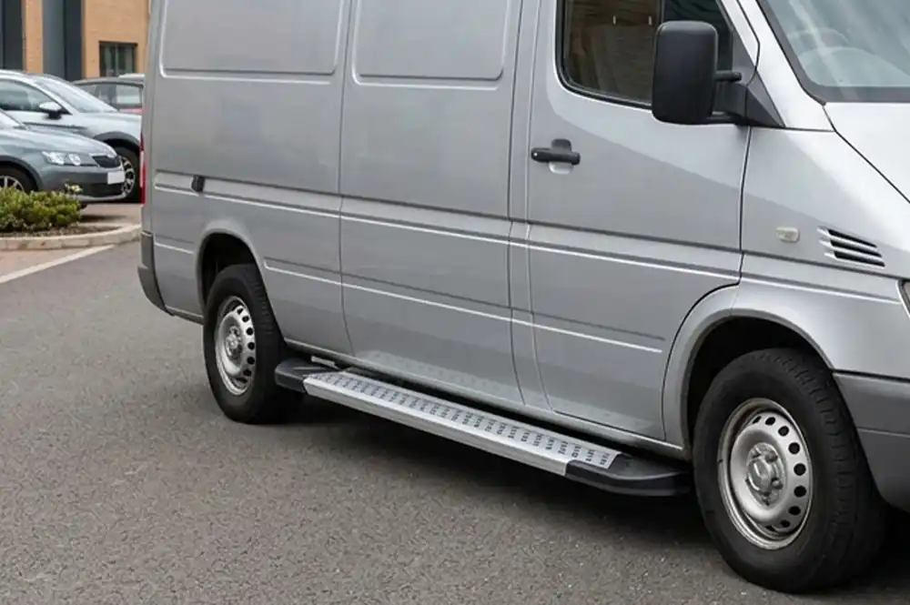 Volkswagen LT 1995-2006 Praguri Laterale New Vision Grey (2 buc, Aluminiu) - Acum disponibil