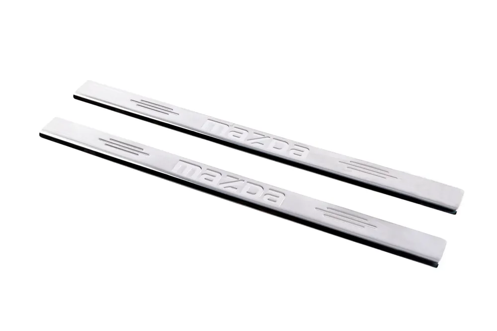 Cumpărături sigure | Mazda 2 2007-2014 Capac Praguri Carmos (Inox) V-1