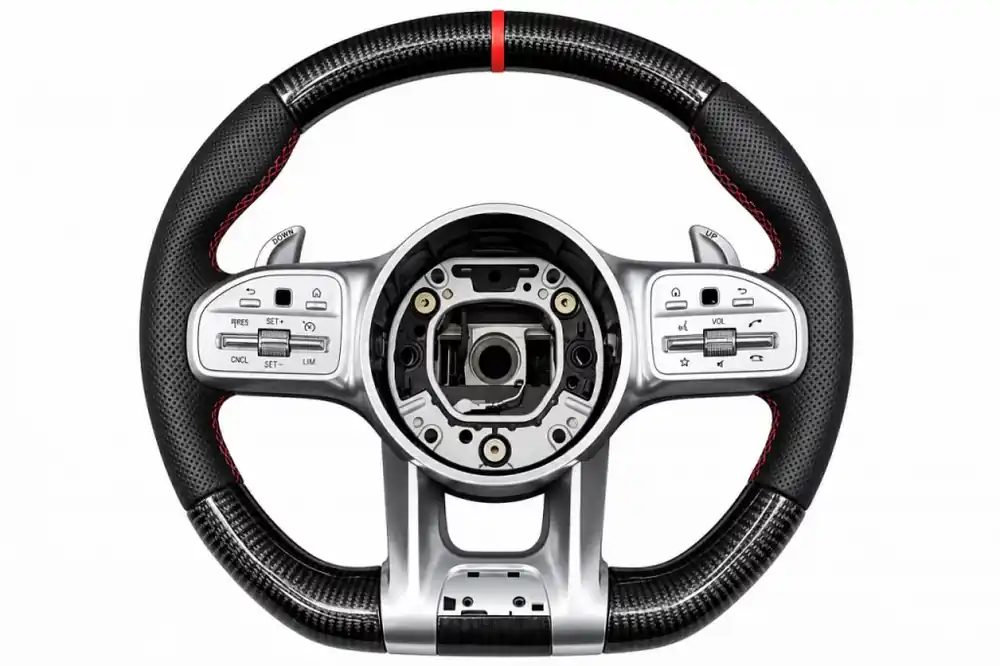 Alegerea clienților | Mercedes GLE coupe C167 2019- Volan AMG 2018-Style (Carbon + Rosu, 4pin)
